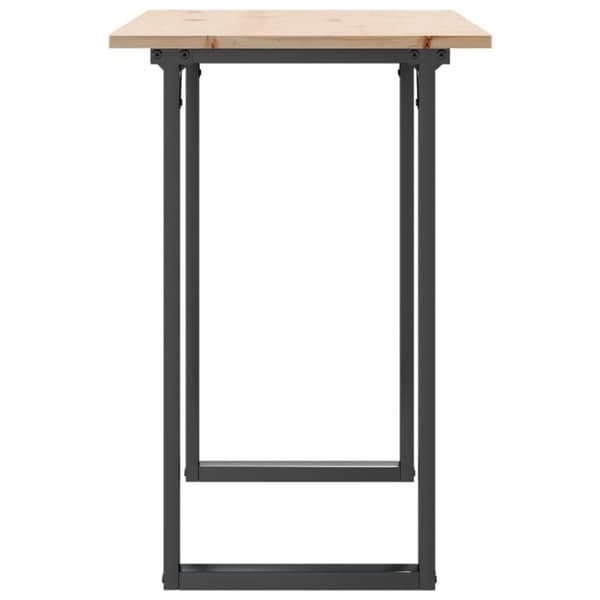 vidaXL SpisebordO-ramme 100x50x75 cm heltre furu og stål