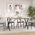 Miniatyrbilde 3 av 10: vidaXL Spisebord X-ramme 160x80x75 cm heltre furu og stål