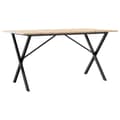 Miniatyrbilde 6 av 10: vidaXL Spisebord X-ramme 160x80x75 cm heltre furu og stål