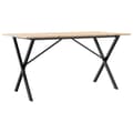 Miniatyrbilde 2 av 10: vidaXL Spisebord X-ramme 160x80x75 cm heltre furu og stål