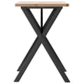 Miniatyrbilde 5 av 10: vidaXL Spisebord X-ramme 80x50x75,5 cm heltre furu og stål