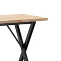 Miniatyrbilde 7 av 10: vidaXL Spisebord X-ramme 80x50x75,5 cm heltre furu og stål