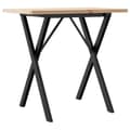 Miniatyrbilde 2 av 10: vidaXL Spisebord X-ramme 80x50x75,5 cm heltre furu og stål