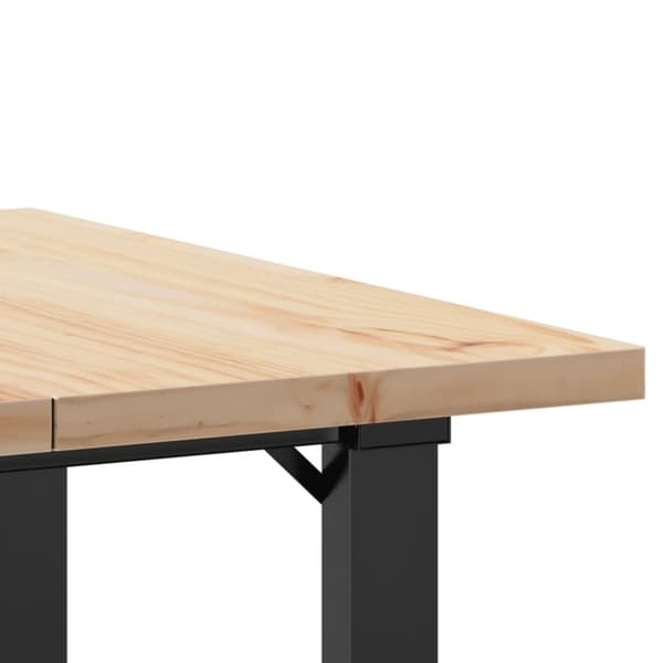 vidaXL spisebord 60x60x75,5 cm O-stel massivt fyrretræ og støbejern