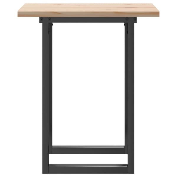 vidaXL Spisebord O-ramme 60x60x75,5 cm heltre furu og stål