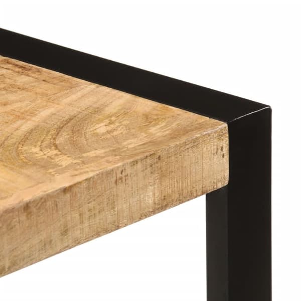 vidaXL Ruokapöytä 120x55x76 cm täysi karkea mangopuu