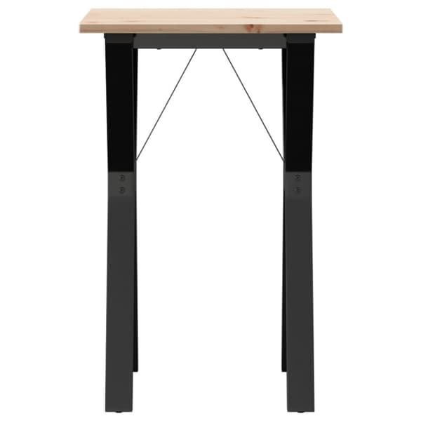 vidaXL spisebord 50x50x75 cm Y-stel massivt fyrretræ og støbejern