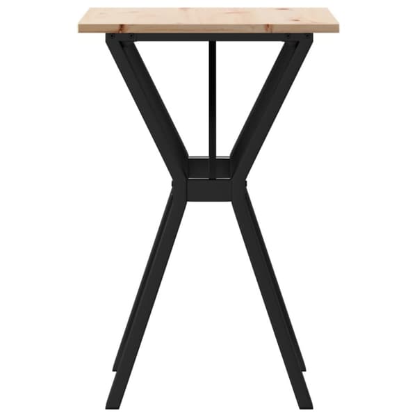 vidaXL spisebord 50x50x75 cm Y-stel massivt fyrretræ og støbejern
