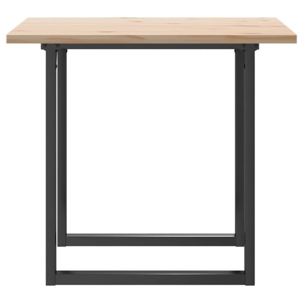 vidaXL Ruokapöytä O-runko 80x80x75,5 cm täysi mänty ja terästä