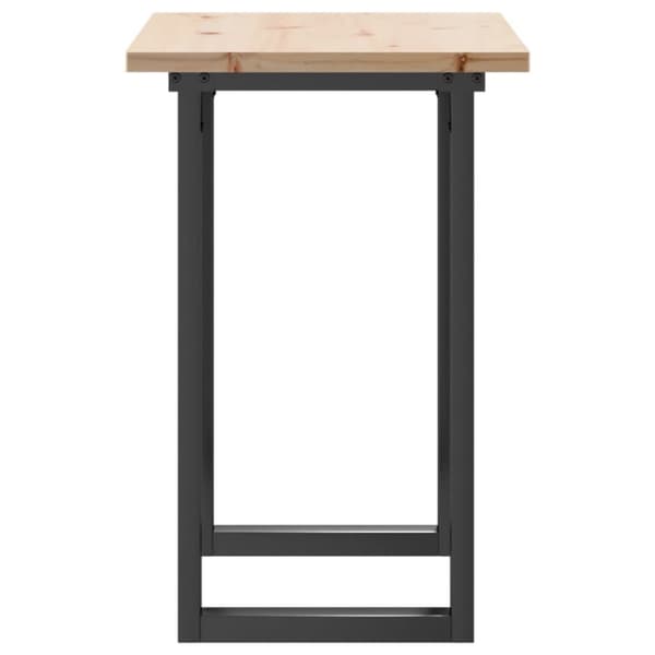 vidaXL spisebord 80x50x75,5 cm O-stel massivt fyrretræ og støbejern