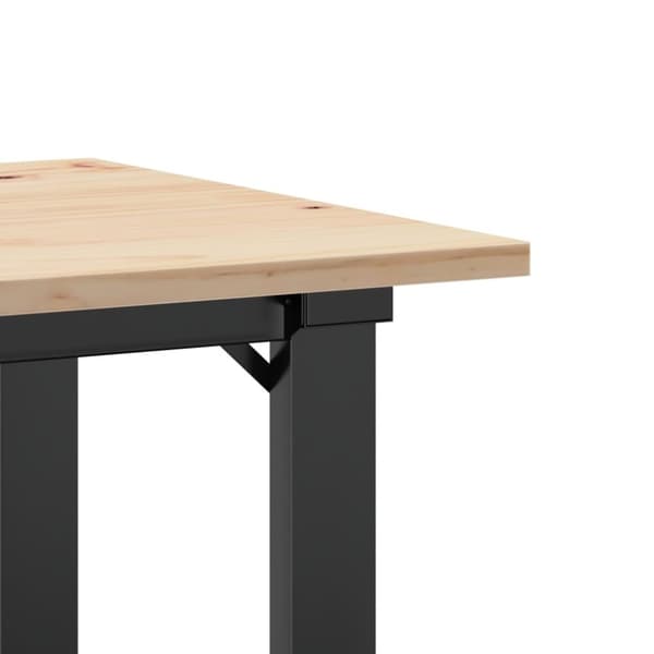 vidaXL Spisebord O-ramme 50x50x75 cm heltre furu og stål