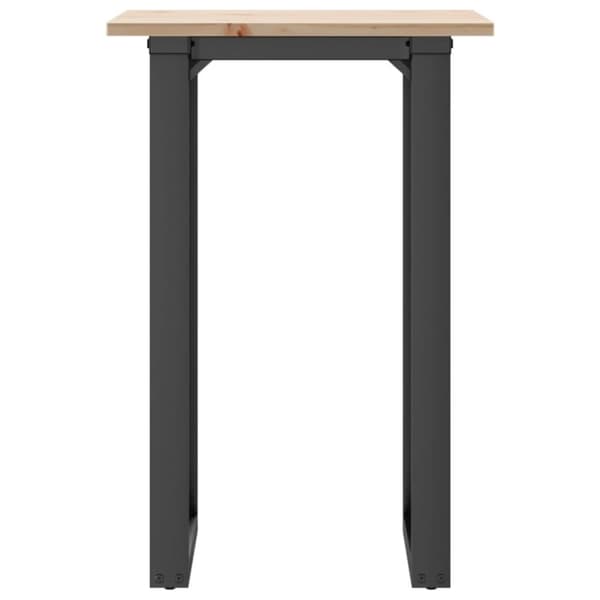 vidaXL Ruokapöytä O-runko 50x50x75 cm täysi mänty ja terästä