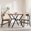 Miniatyrbilde 3 av 10: vidaXL Spisebord Y-ramme 90x90x75,5 cm heltre furu og stål