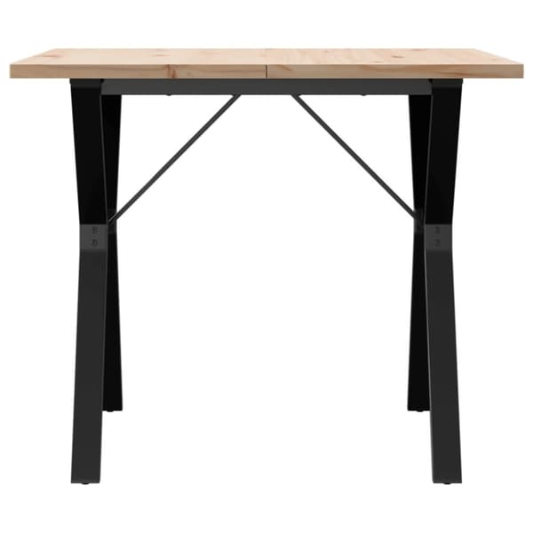 vidaXL Spisebord Y-ramme 90x90x75,5 cm heltre furu og stål