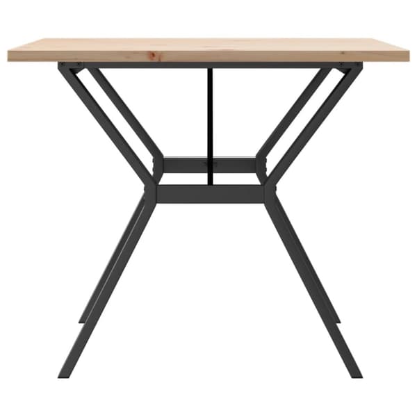vidaXL Spisebord Y-ramme 90x90x75,5 cm heltre furu og stål