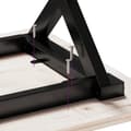 Miniatyrbilde 8 av 10: vidaXL Spisebord Y-ramme 90x90x75,5 cm heltre furu og stål