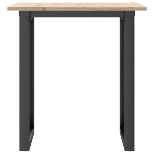 vidaXL Ruokapöytä O-runko 60x60x75 cm täysi mänty ja terästä