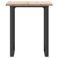 Miniatyrbilde 4 av 10: vidaXL Spisebord O-ramme 70x70x75,5 cm heltre furu og stål