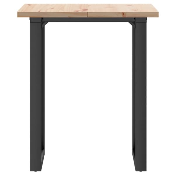 vidaXL Spisebord O-ramme 70x70x75,5 cm heltre furu og stål