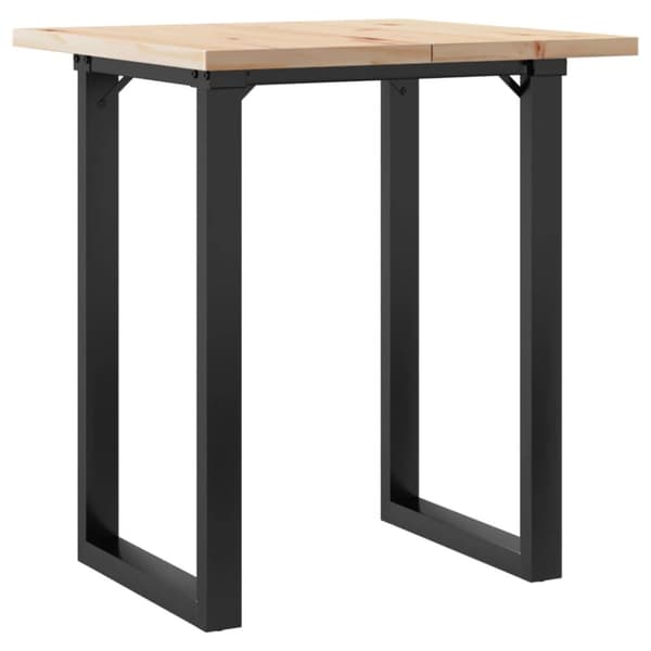 vidaXL Spisebord O-ramme 70x70x75,5 cm heltre furu og stål