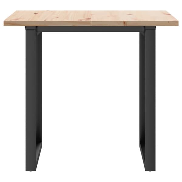 vidaXL spisebord 90x90x75,5 cm O-stel massivt fyrretræ og støbejern