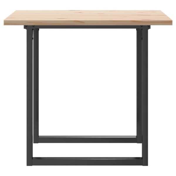vidaXL Spisebord O-ramme 90x90x75,5 cm heltre furu og stål
