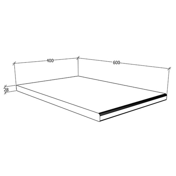 Esilo køkkenbordplade 40 cm antracit grå.