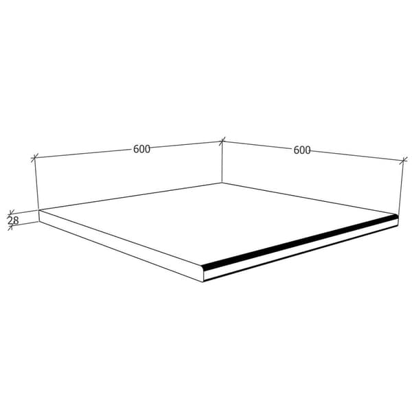 Esilo køkkenbordplade 60 cm antracit grå.