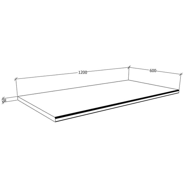 Esilo køkkenbordplade 120 cm antracit grå.