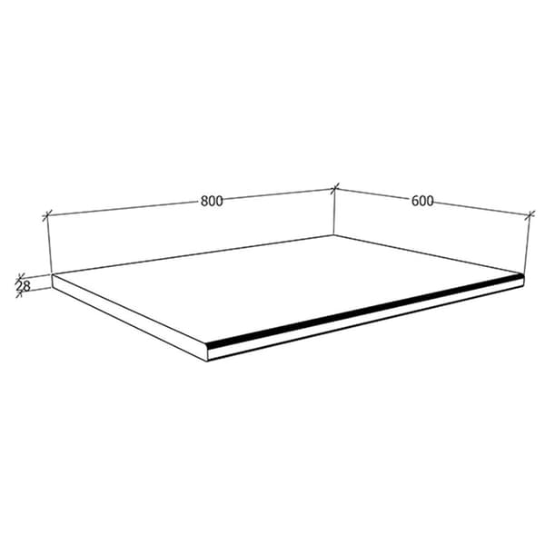 Esilo kjøkkenbordplate 80 cm antrasitt grå.