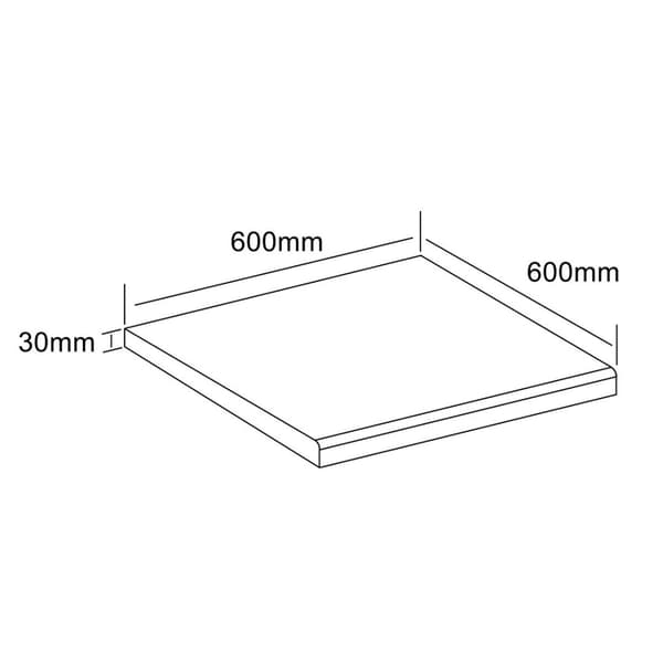 Fasola kjøkkenbordplate 60x60cm  eik dekor.