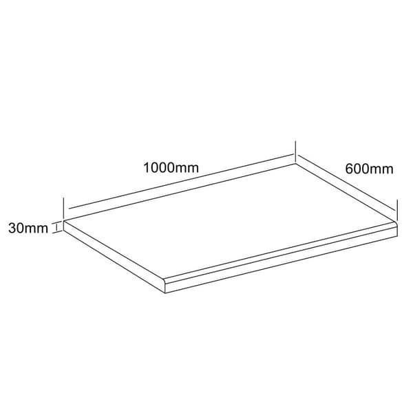 Fasola kjøkkenbordplate 100x60cm  eik dekor.