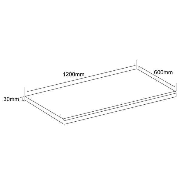 Fasola kjøkkenbordplate 120x60cm  eik dekor.