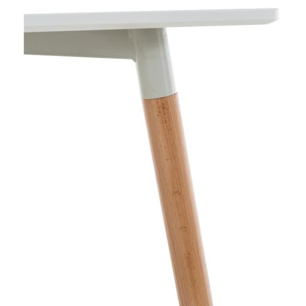 Viborg Köksbord - CLP - Fyrkantigt - Vit - 60 cm - Ben av naturligt bokträ