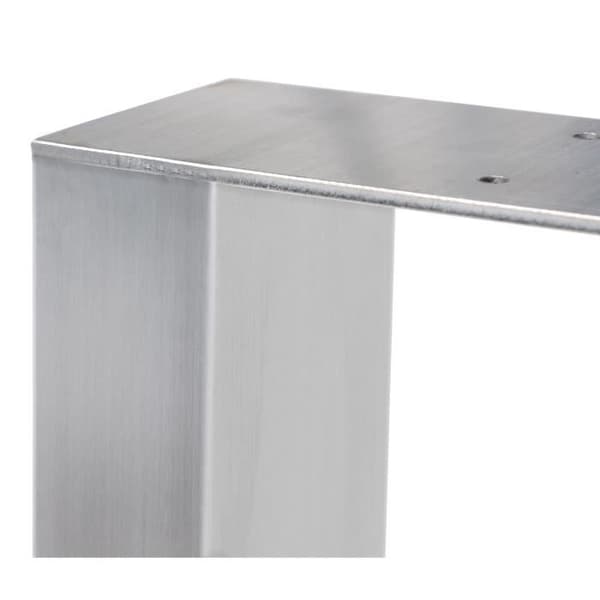 Set med 2 Velden designstålben för matbord Industriell stil för gör-det-själv, rostfritt stål-80 cm