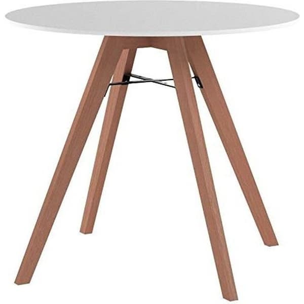 CLP Viktor Runt köksbord - Matsalsbord med MDF-skiva - Bistrobord med ben i ek - Storlek: