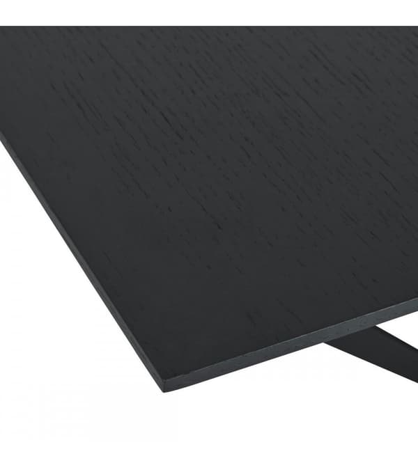 Rootz Matbord - Expanderbart bord - Modernt matbord - Svartlackerad ekfaner - Slitstarkt & Sofistikerat - 200/250cm x 100cm x 76cm