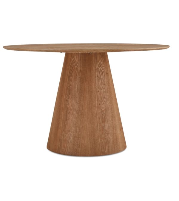 Rootz ruokapöytä - Pyöreä pöytä - Keittiön pöytä - MDF ja viilu - Tyylikäs muotoilu - Tilatehokas - Vakaa ja tukeva - 120cm x 120cm x 76cm