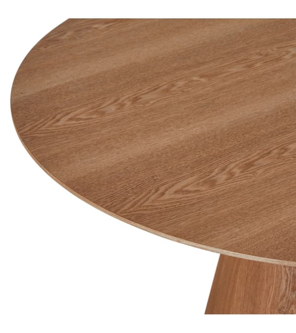 Rootz ruokapöytä - Pyöreä pöytä - Keittiön pöytä - MDF ja viilu - Tyylikäs muotoilu - Tilatehokas - Vakaa ja tukeva - 120cm x 120cm x 76cm