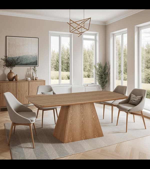 Rootz-ruokapöytä - Tyylikäs ruokapöytä - Tilava ruokapöytä - Kestävä MDF ja metalli - Helppo huoltaa - Mukavat istuimet 6-8 - 90cm x 180cm x 76cm
