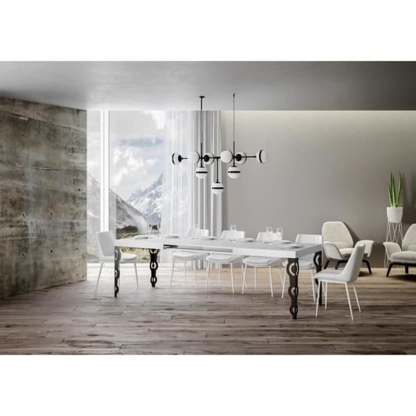 Utdragbart bord - Karamay - White Ash - 90x120/224 cm - För 10 personer