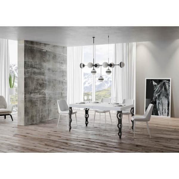 Utdragbart bord - Karamay - White Ash - 90x120/224 cm - För 10 personer