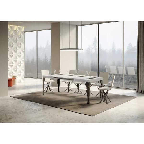 Utdragbart bord - Paxon - 90x140/244 cm - Vit - Barn