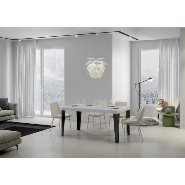 Utdragbart bord - Flame - White Ash - 90x120/224 cm - För 10 personer