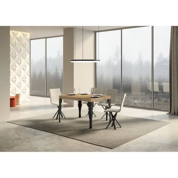 Utdragbart bord - Paxon - Ek Natur - Vit - Barn