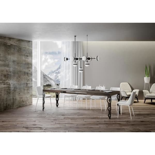 Utdragbart bord - Karamay - Valnöt - 90x140/244 cm - Antracitram