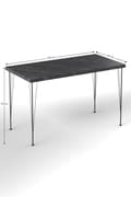 Pikkukuva 4 / 5: Chic Home Alviira ruokapöytä 120 cm + 4 tuolia, musta