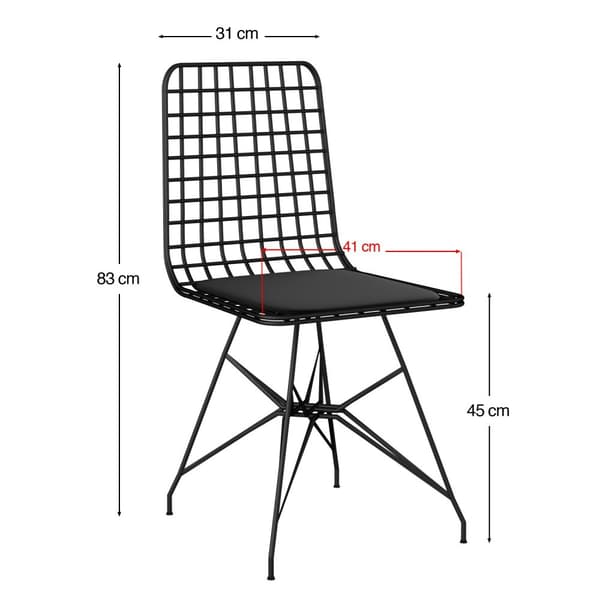 Chic Home Alviira ruokapöytä 120 cm + 4 tuolia, musta