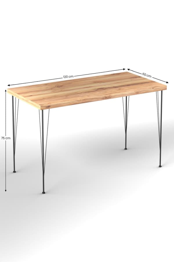 Chic Home Noora ruokapöytä 120 cm + 4 tuolia, beige/musta