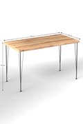 Pikkukuva 4 / 4: Chic Home Noora ruokapöytä 120x60xK75 cm, beige/musta